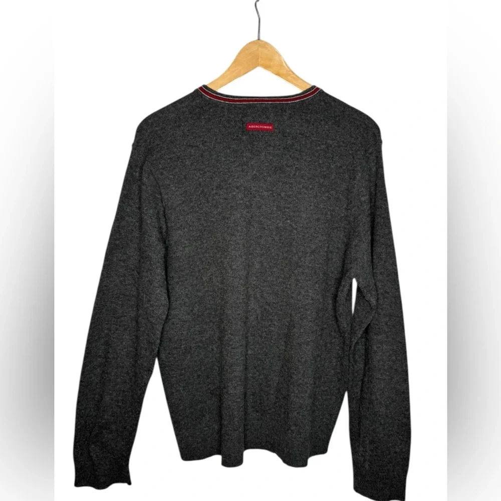 Vintage Abercrombie & Fitch Wool Blend Ringer Sweater Academia Preppy XL Y2K